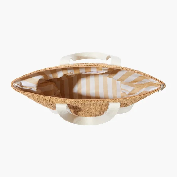 Show Me Your MuMu Tan and White Sunseeker‎ Tote - Picture 3 of 5